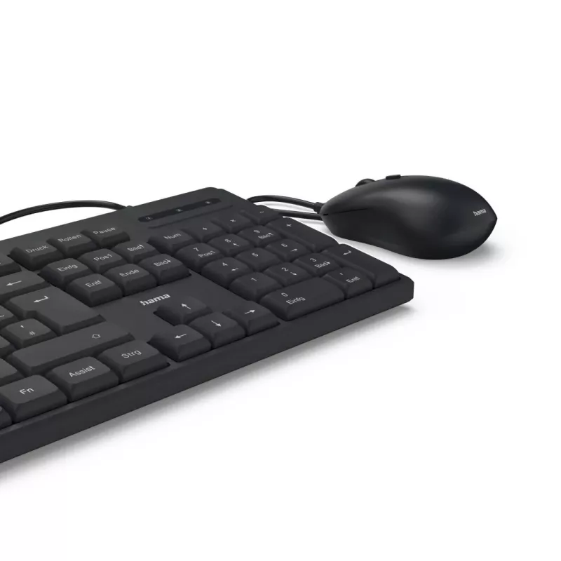 Hama CKM-200 Teclado e rato incluídos Home/Office USB QWERTZ Alemão Preto