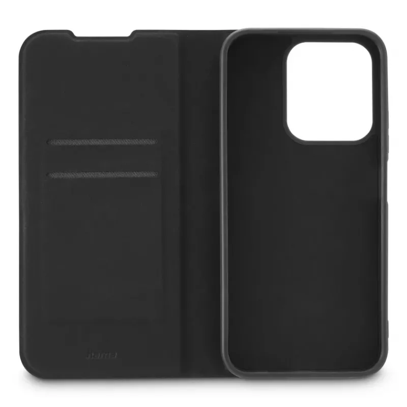HAMA Daily Protect Capa tipo carteira para Xiaomi Redmi 15C — compatível com 17,5 cm (6,9 polegadas), preta, 2 compartimentos para cartões, suporte de mesa