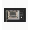 Micro-ondas com grelhador encastrável Exquisit EMW20.1 G — 20 l, 800 W, preto, controlo por botões e botão rotativo, visor integrado