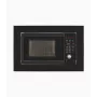 Micro-ondas com grelhador encastrável Exquisit EMW20.1 G — 20 l, 800 W, preto, controlo por botões e botão rotativo, visor integrado