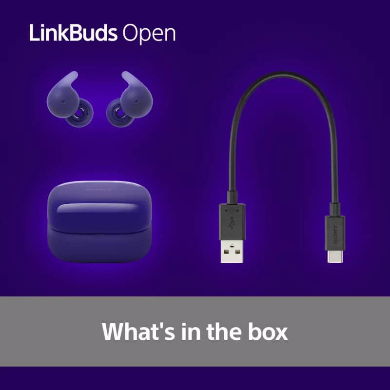 Auscultadores/headset Sony LinkBuds Open WFL910V sem fios in-ear chamadas/música Bluetooth violeta
