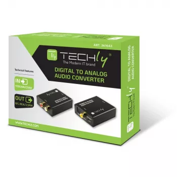 Conversor de áudio Techly IDATA SPDIF-9 preto