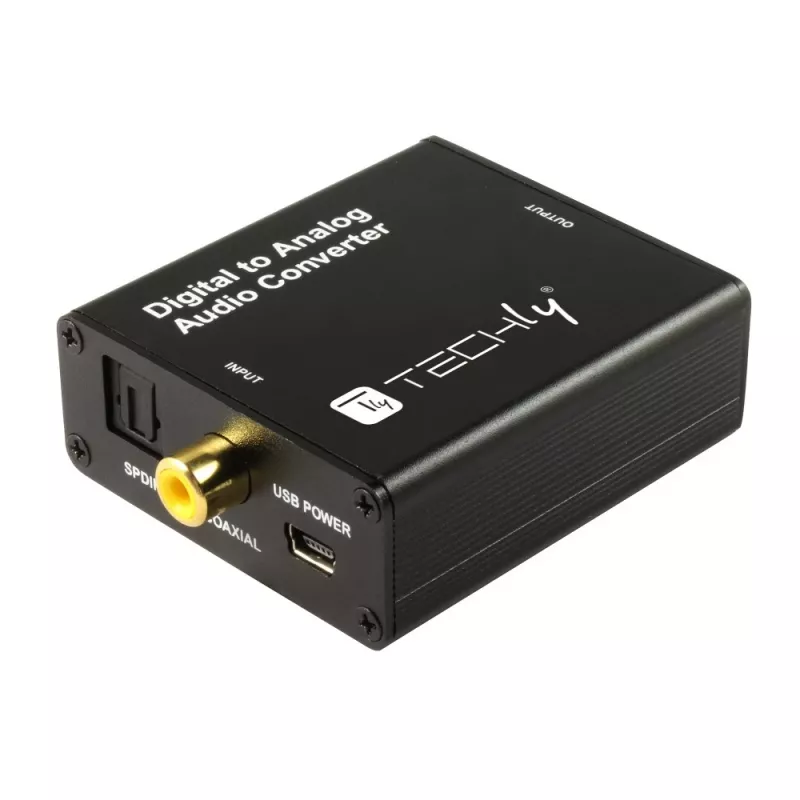 Conversor de áudio Techly IDATA SPDIF-9 preto
