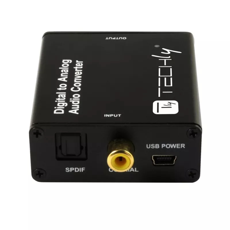 Conversor de áudio Techly IDATA SPDIF-9 preto