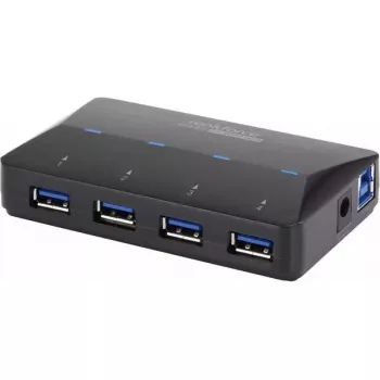 Hub de interface Renkforce RF-3806031 USB 3.2 Gen 1 Type-B preto