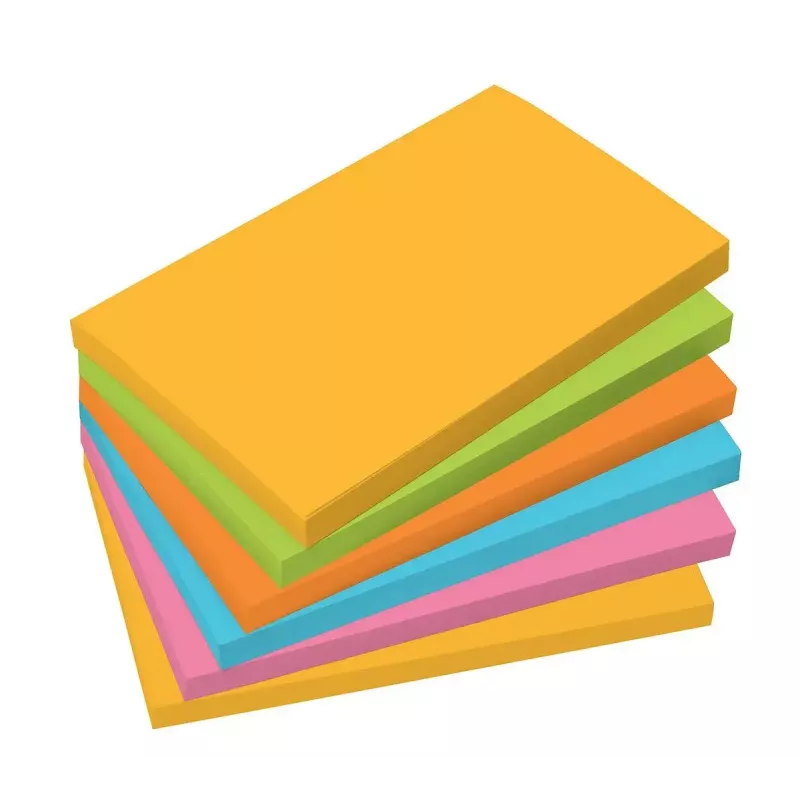 Bloco de notas autocolante Sigel BA127 retangular azul verde laranja rosa amarelo 100 folhas