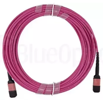 Cabo de fibra ótica BlueOptics CBX-STH008BPQ-MXXN-UC4N-001M-BO MTP 4xLC OM4 1 m rosa