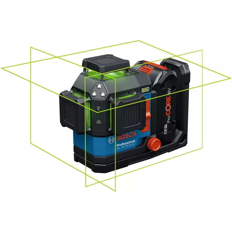 Bosch GLL 18V-120-33 CG laser de linhas verde 1x4,0 Ah (mpn 0601065100)