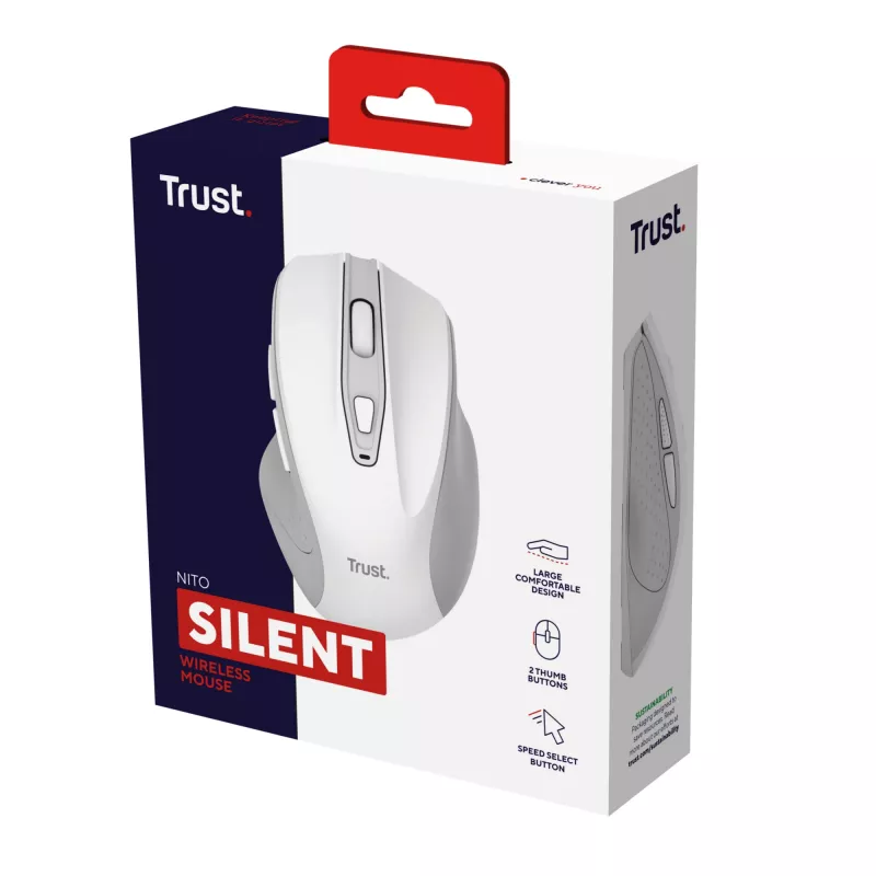 Trust Nito Rato Universal Destro RF Wireless Ótico 2200 DPI