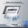 Estação de acoplamento Techly 8-em-1 USB-C com suporte para tablet