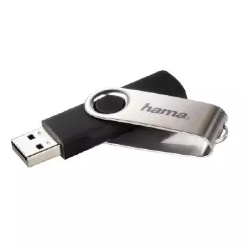 Pen drive Hama 16GB USB 2.0 USB Type-A preta, prateada