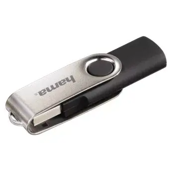 Pen drive Hama 16GB USB 2.0 USB Type-A preta, prateada