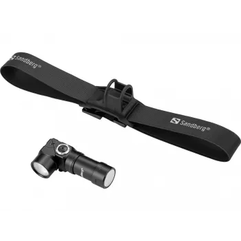Sandberg Headlamp 500 Duo, lanterna de cabeça, preta, alumínio, IP44, LED, 25 lm