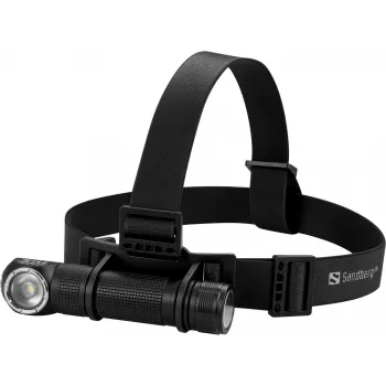 Sandberg Stirnlampe 1000 Pro, lanterna de cabeça, preto, alumínio, IP66, LED, 25 lm