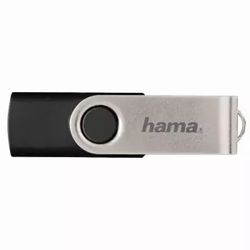 Hama Rotate 128GB USB 2.0 pen drive USB Type-A preto, prateado