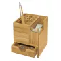 Porta-canetas WEDO 61 1707 em bambu — 103×103×117 mm