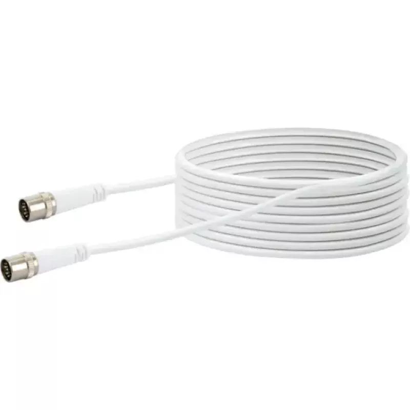 Cabo coaxial Schwaiger KDAK100 532 10 m Type-F branco