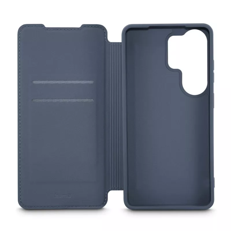 Capa tipo carteira para telemóvel HAMA Fantastic Feel para Samsung Galaxy S26 Ultra, 17,5 cm (6,9 polegadas), azul, 2 compartimentos para cartões