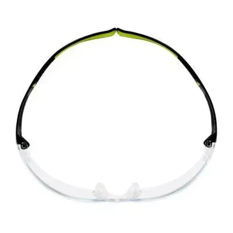 Óculos de segurança 3M SF4000CC1 — óculos de proteção em plástico, lentes transparentes, preto/verde