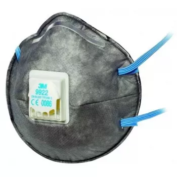 Máscara antipoeiras 3M 9922C2, reutilizável estilo máscara de proteção respiratória, pack de 2, antracite