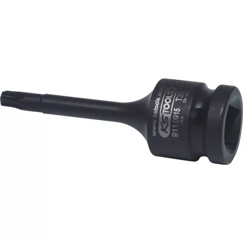Chave de caixa de impacto KS Tools 1/2 polegadas TX, longa, T40 (911.0916)