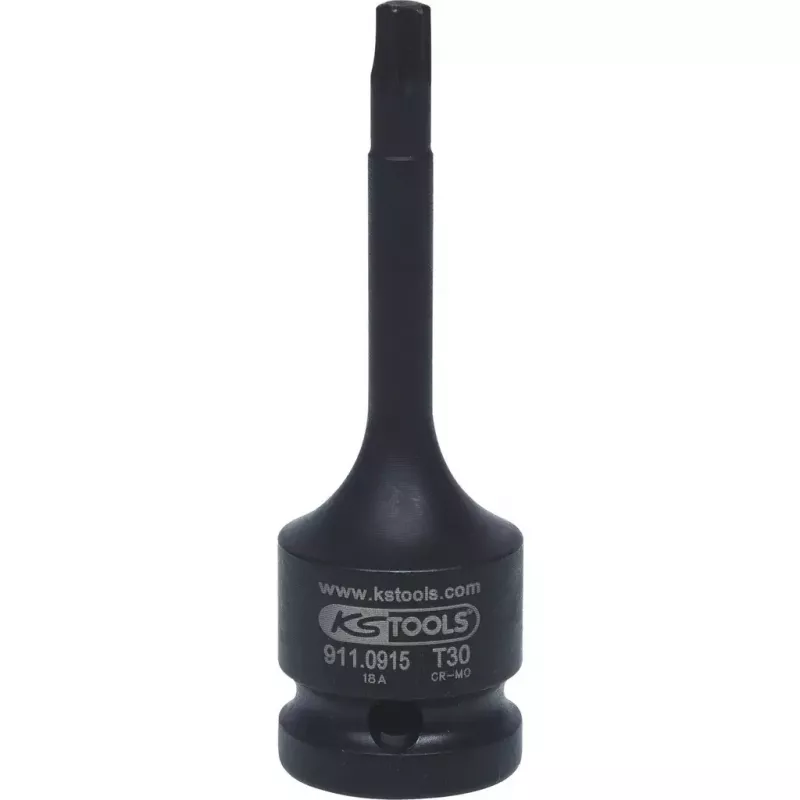 Chave de caixa de impacto KS Tools 1/2 polegadas TX, longa, T40 (911.0916)