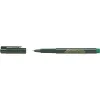 Caneta fineliner Faber-Castell 151163 — tinta verde, corpo preto, forma redonda, 1 unid.
