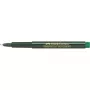 Caneta fineliner Faber-Castell 151163 — tinta verde, corpo preto, forma redonda, 1 unid.