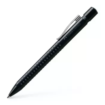 Caneta esferográfica Faber-Castell 243999 – com clipe, retrátil, tinta azul, ponta média, corpo preto, 1 unid.