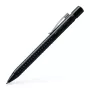 Caneta esferográfica Faber-Castell 243999 – com clipe, retrátil, tinta azul, ponta média, corpo preto, 1 unid.