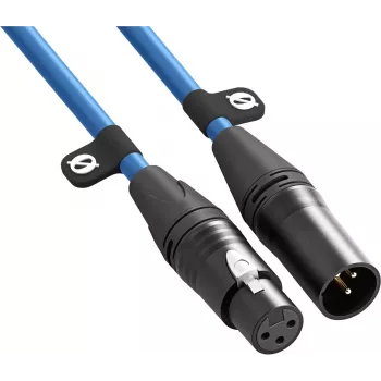 Cabo XLR Rode XLR3M-B 3 m — cabo de microfone macho para fêmea, azul
