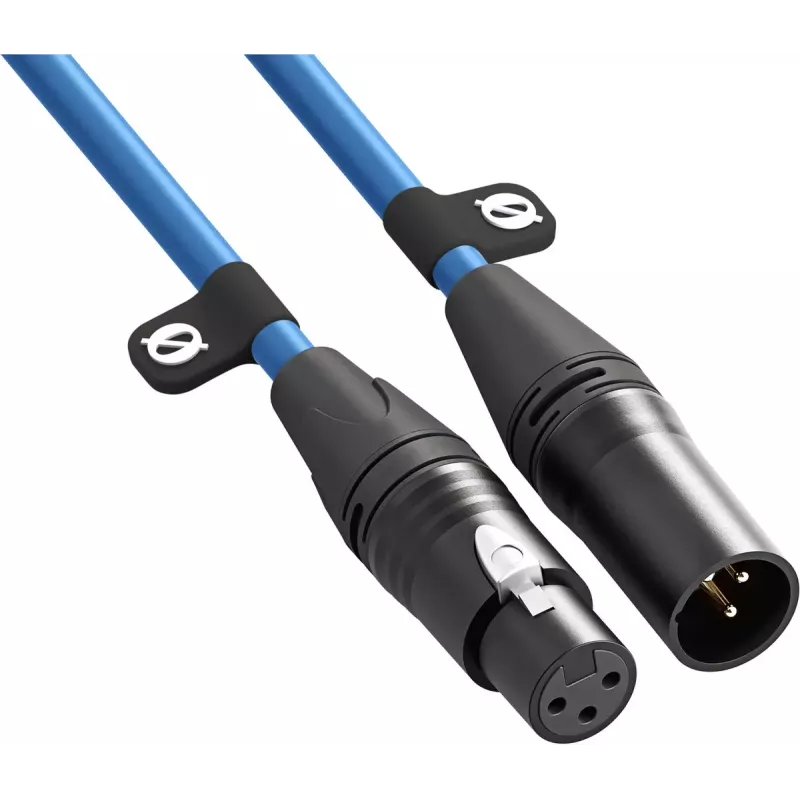 Cabo XLR Rode XLR3M-B 3 m — cabo de microfone macho para fêmea, azul