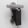 Batente de porta Blomus WEDO preto borracha aço inoxidável