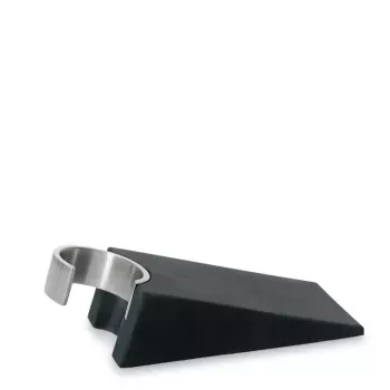 Batente de porta Blomus WEDO preto borracha aço inoxidável
