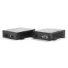 Extensor HDMI e USB KVM em fibra ótica Lindy 300 m 4K60, transmissor e recetor, com fios, 300 m, 3840 x 2160 píxeis, preto, metal