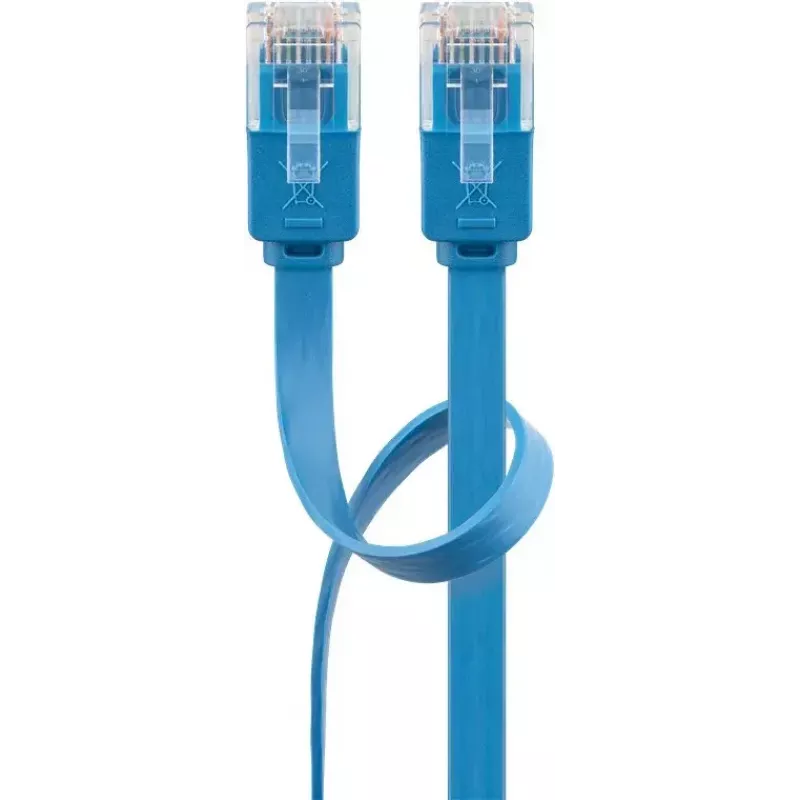 Cabo de patch plano Goobay CAT 6 2 m U/UTP azul