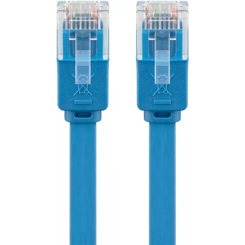 Cabo de patch plano Goobay CAT 6 2 m U/UTP azul