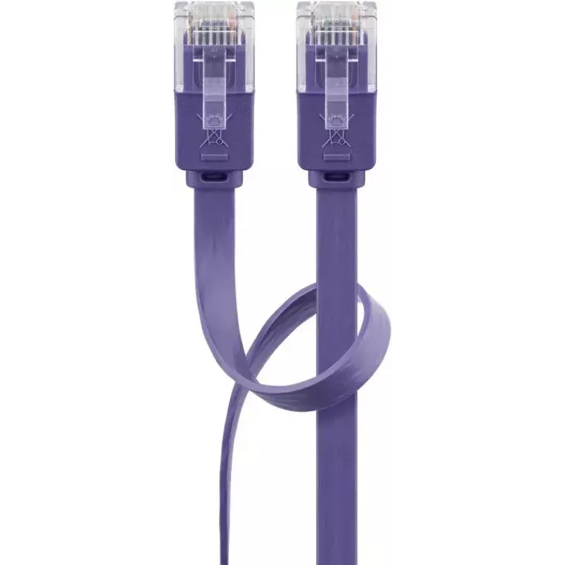 Cabo de patch plano Goobay CAT 6 2m U/UTP violeta