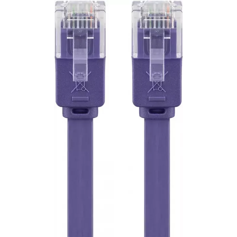 Cabo de patch plano Goobay CAT 6 2m U/UTP violeta