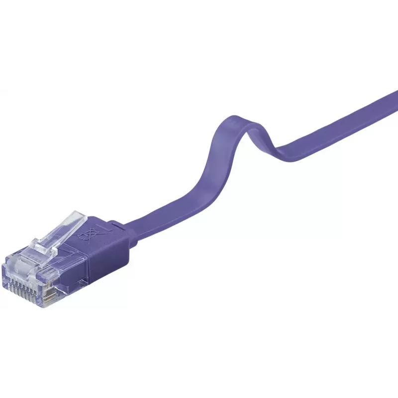 Cabo de patch plano Goobay CAT 6 2m U/UTP violeta