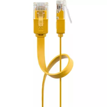 Cabo de patch plano Goobay CAT 6 3m U/UTP amarelo