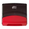 Tork 654008 dispensador de toalhas de papel, folha a folha, vermelho