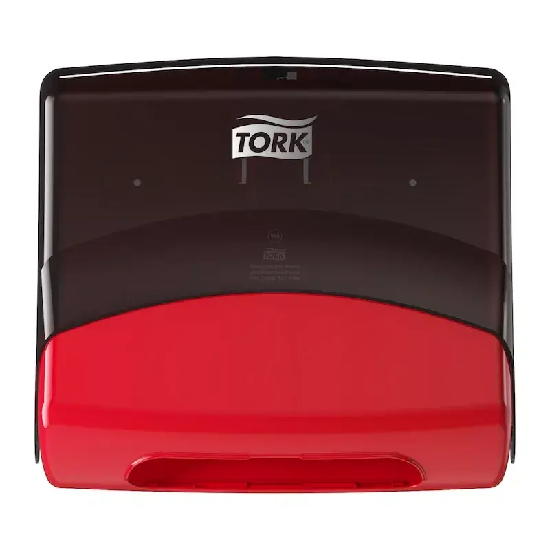 Tork 654008 dispensador de toalhas de papel, folha a folha, vermelho