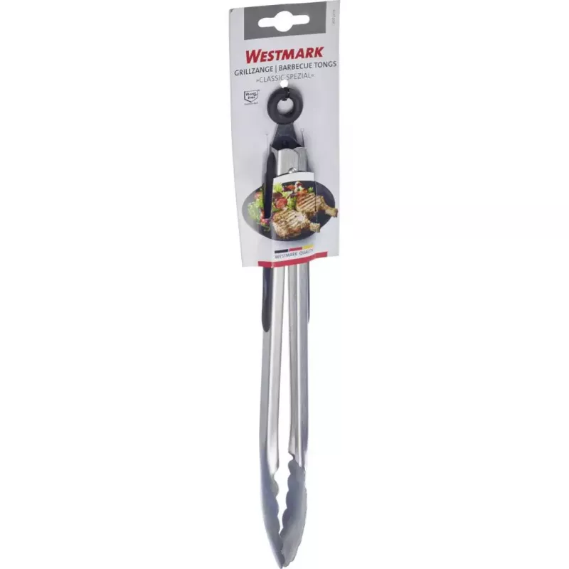 Pinça de cozinha Westmark Classic Spezial Maxi 350 mm — aço inoxidável, cabo TPR