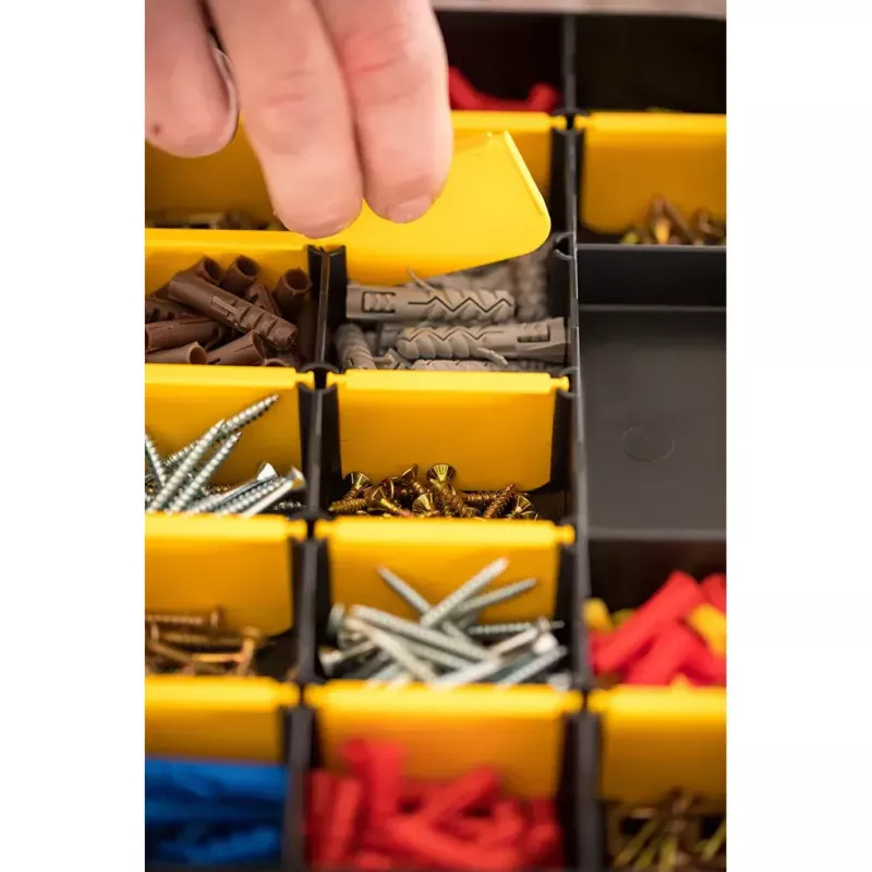 Recipiente de arrumação Stanley STST81680-1 retangular polipropileno preto amarelo