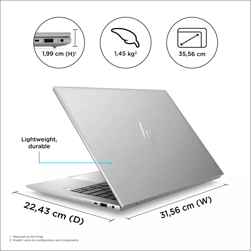 Estação de trabalho móvel HP ZBook Firefly G10 14 polegadas Intel Core i7 16 GB RAM 1 TB SSD NVIDIA RTX A500 Windows 11 Pro