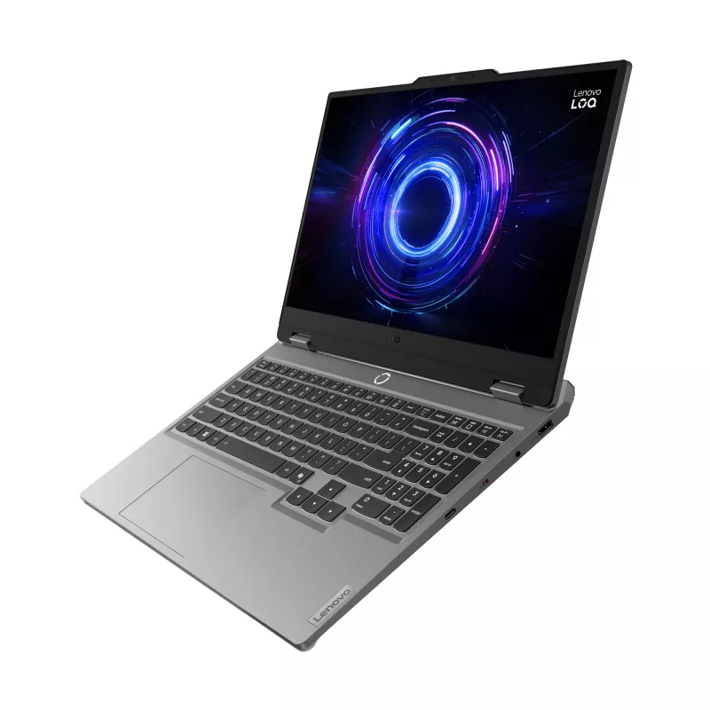 Portátil Lenovo LOQ 15IRX10 Intel® Core™ i7 i7-13650HX 39,6 cm (15,6 polegadas) Full HD 16 GB DDR5-SDRAM 1 TB SSD NVIDIA GeForce RTX 5070 Wi-Fi 6 (802.11ax) Windows 11 Home Alemão Cinzento