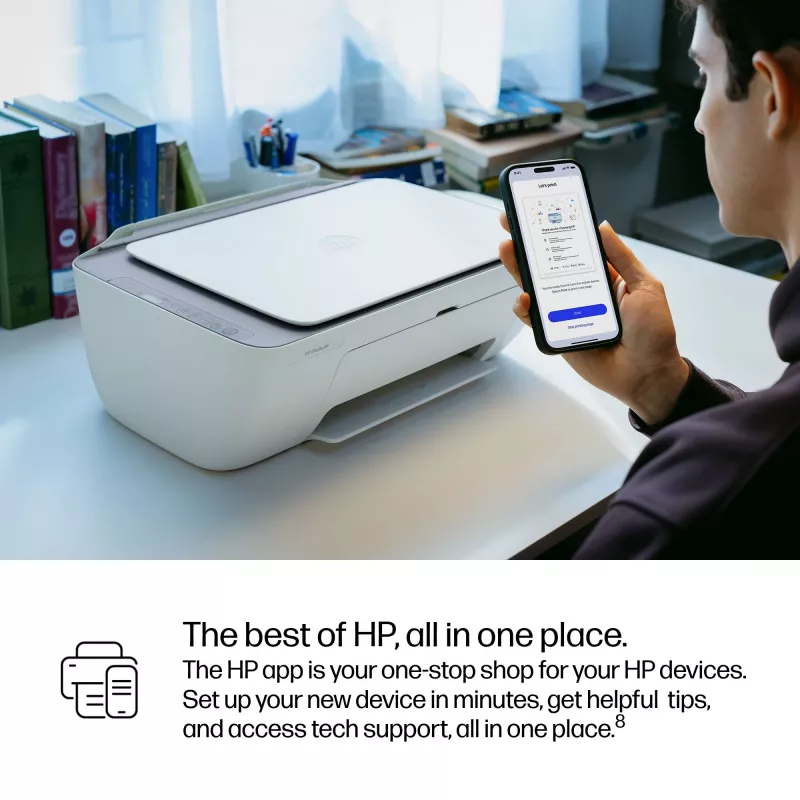 Impressora multifunções a cores sem fios HP DeskJet 2922, jato de tinta térmico, impressão a cores, 4800 x 1200 DPI, cópia a cores, A4, Branco