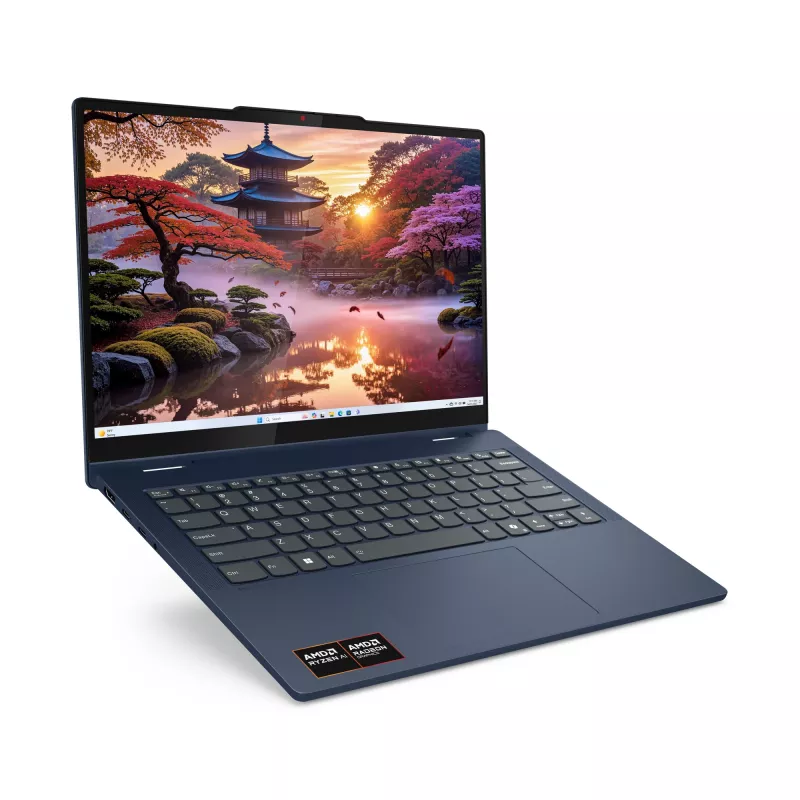 Lenovo IdeaPad 5 2-in-1 14AKP10 Copilot+ PC AMD Ryzen™ AI 5 340 Híbrido (2-in-1) 35,6 cm (14 polegadas) Ecrã tátil WUXGA 16 GB LPDDR5x-SDRAM 512 GB SSD Wi-Fi 7 (802.11be) Windows 11 Home Alemão Azul