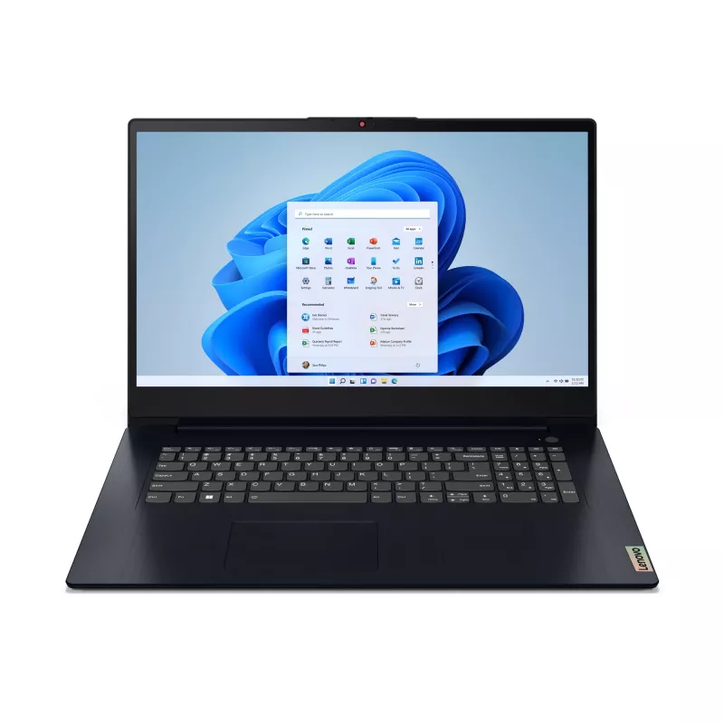 Portátil Lenovo IdeaPad 3 17ABA7 AMD Ryzen™ 5 5625U 43,9 cm (17,3 polegadas) Full HD 16 GB DDR4-SDRAM 512 GB SSD Wi-Fi 6 (802.11ax) Windows 11 Home Alemão Azul